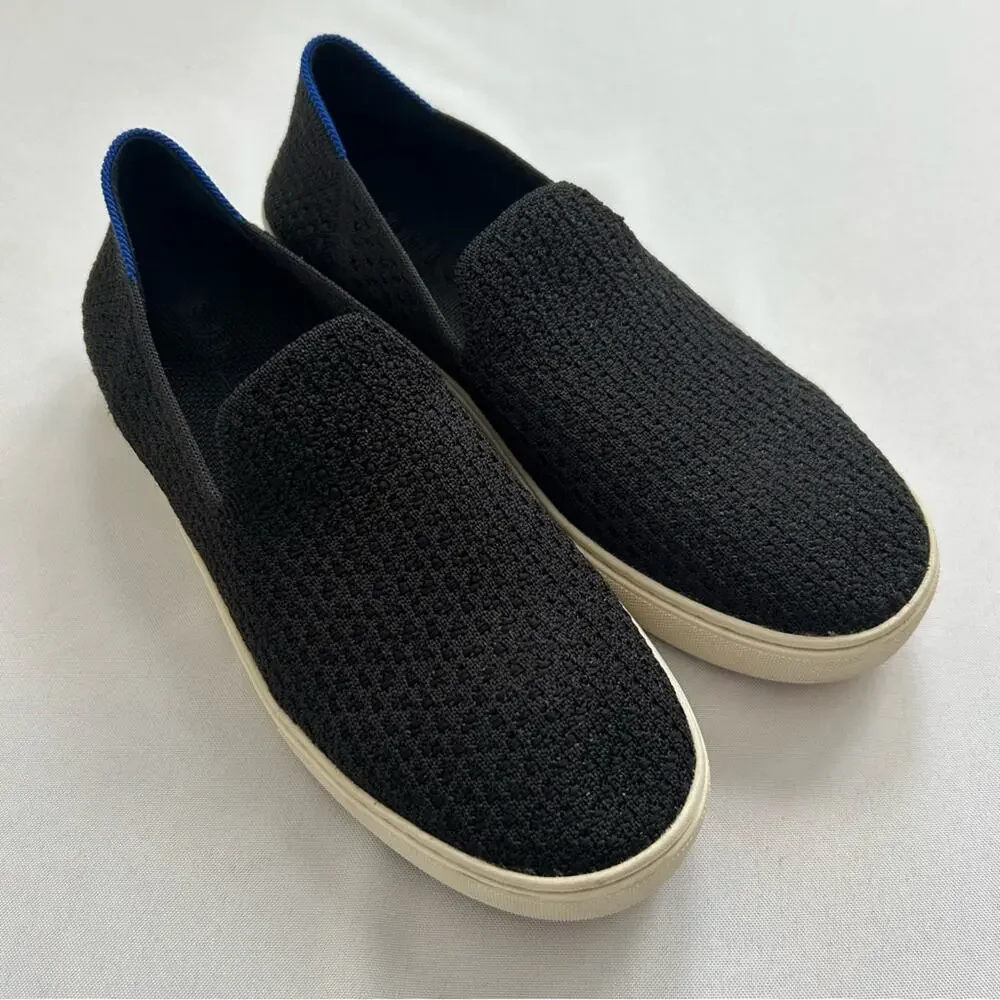 Rothy's The Original Slip On Sneakers Black Size 8